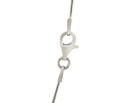 Sterling Silver Rhodium Plated Octagonal Snake Chain (0.90 mm)