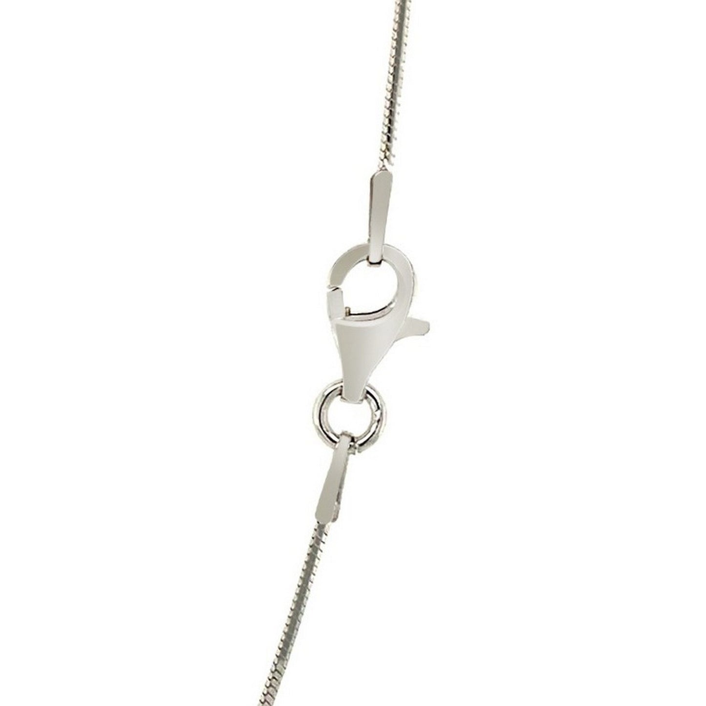 Sterling Silver Rhodium Plated Octagonal Snake Chain (0.90 mm)