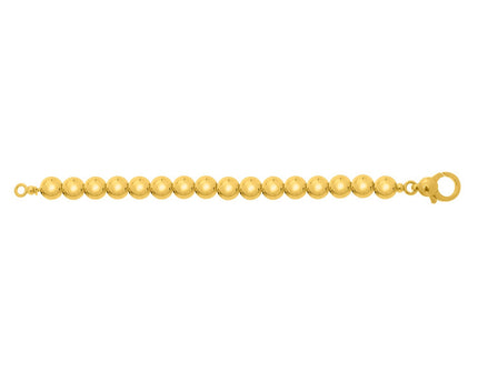 Sterling Silver Yellow Gold Plated Bold Bead Bracelet