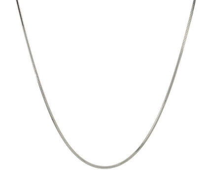 Rhodium Plated Sterling Silver Snake Style Chain (1.20 mm)