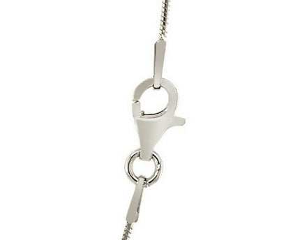 Rhodium Plated Sterling Silver Snake Style Chain (1.20 mm)