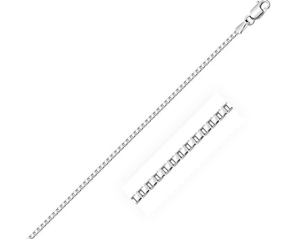 Sterling Silver Rhodium Plated Box Chain (1.80 mm)