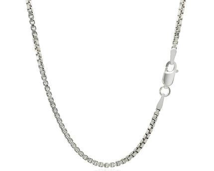 Sterling Silver Rhodium Plated Box Chain (1.80 mm)