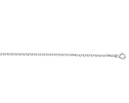 Sterling Silver Rhodium Plated Cable Chain (2.20 mm)