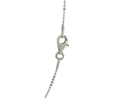 Sterling Silver Rhodium Plated Cable Chain (0.60 mm)