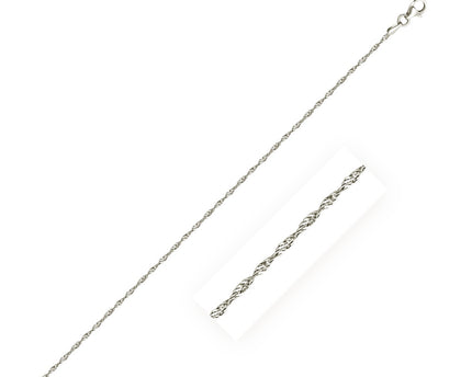 Sterling Silver 1.6mm Singapore Style Chain (1.50 mm)
