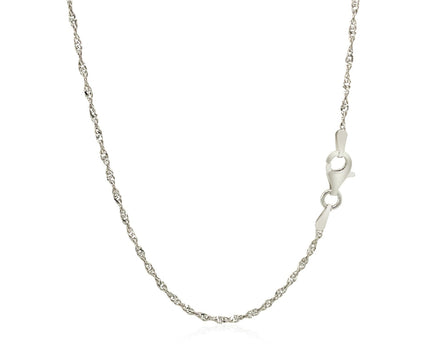 Sterling Silver 1.6mm Singapore Style Chain (1.50 mm)