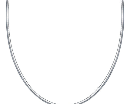 Sterling Silver Classic Omega Chain Necklace (3.0mm)