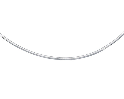 Sterling Silver Classic Omega Chain Necklace (3.0mm)