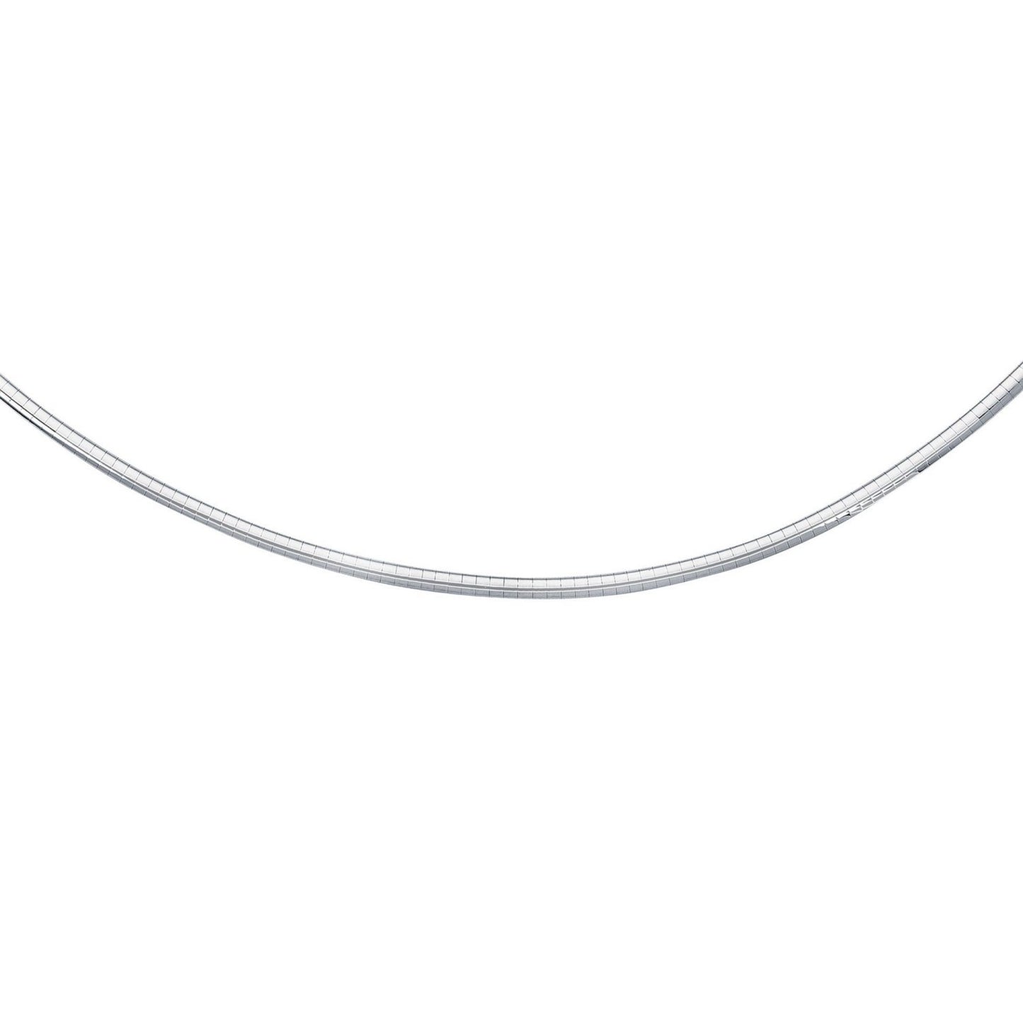 Sterling Silver Classic Omega Chain Necklace (3.0mm)