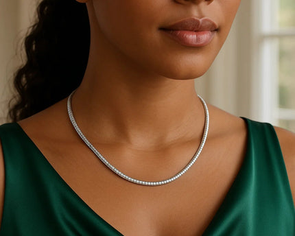 Sterling Silver Classic Omega Chain Necklace (3.0mm)