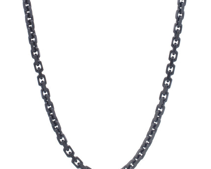 Sterling Silver Black Ruthenium Plated Oval Link Chain (5.60 mm)