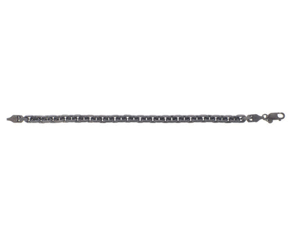 Sterling Silver Black Ruthenium Plated Oval Link Chain (5.60 mm)