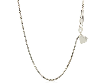 Sterling Silver 1.4mm Adjustable Box Chain (1.40 mm)