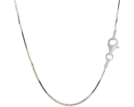 Sterling Silver Rhodium Plated Octagonal Snake Chain (1.10 mm)