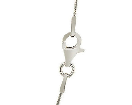 Sterling Silver Rhodium Plated Octagonal Snake Chain (1.10 mm)