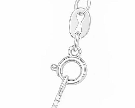 Sterling Silver Rhodium Plated Box Chain (0.70 mm)