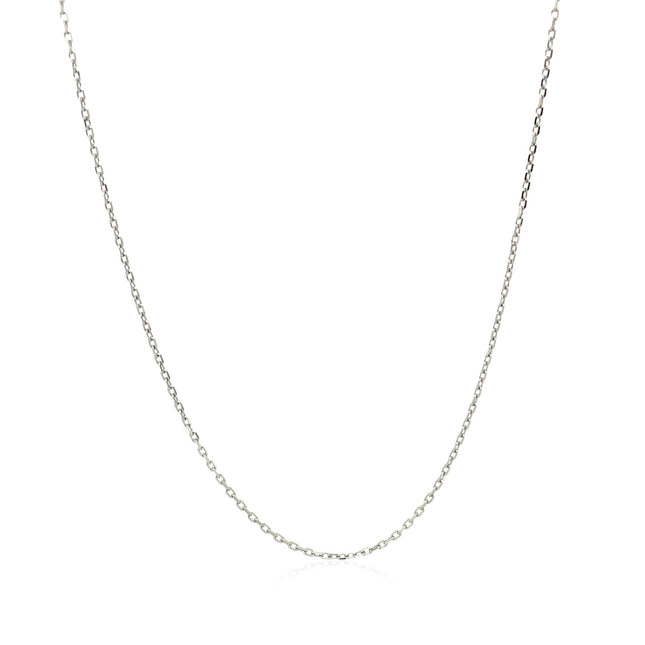 Sterling Silver Rhodium Plated Cable Chain (0.80 mm)