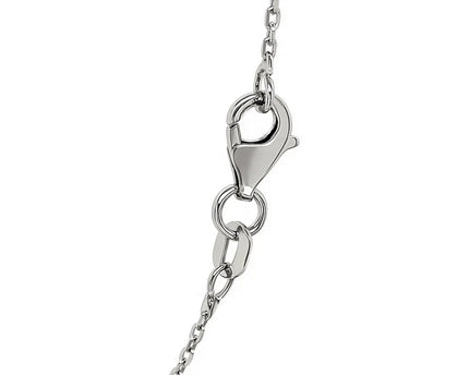 Sterling Silver Rhodium Plated Cable Chain (0.80 mm)