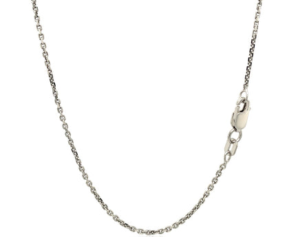 Sterling Silver Rhodium Plated Cable Chain (1.40 mm)