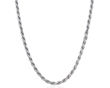 Sterling Silver Diamond Cut Rope Style Chain (3.60 mm)