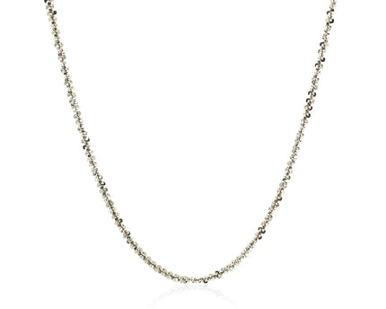 Rhodium Plated Sterling Silver Sparkle Style Chain (1.60 mm)