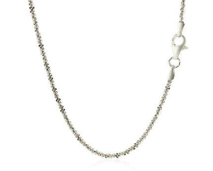Rhodium Plated Sterling Silver Sparkle Style Chain (1.60 mm)