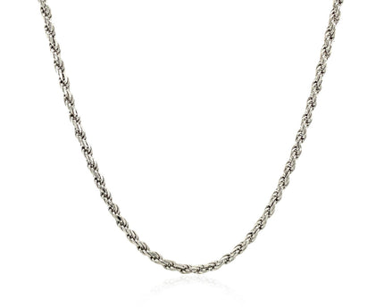 Sterling Silver 1.8mm Diamond Cut Rope Style Chain