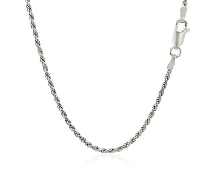 Sterling Silver 1.8mm Diamond Cut Rope Style Chain