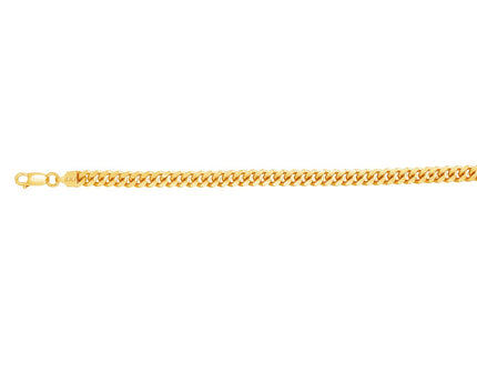 Sterling Silver Yellow Gold Plated Miami Cuban Chain (4.90 mm)
