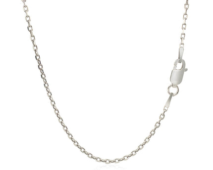 Sterling Silver Rhodium Plated Cable Chain (1.50 mm)