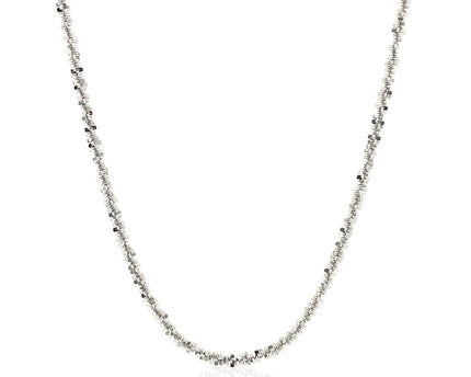Rhodium Plated 2.2mm Sterling Silver Sparkle Style Chain (2.20 mm)