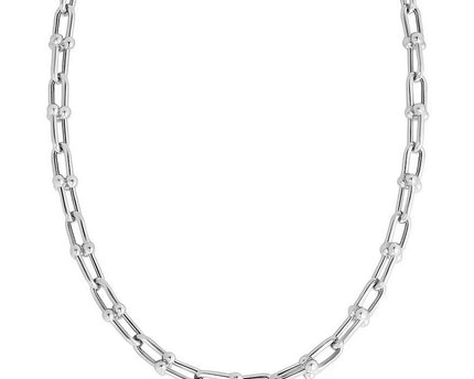 Sterling Silver Rhodium Plated Jax Link Bead Chain (9.30 mm)
