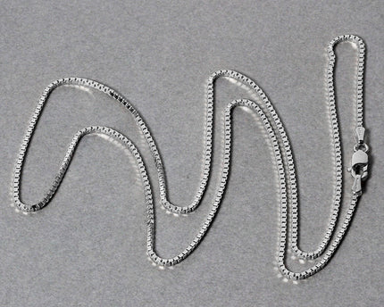 Sterling Silver Rhodium Plated Box Chain (1.10 mm)