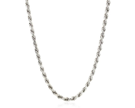 Sterling Silver Diamond Cut Rope Style Chain (2.90 mm)