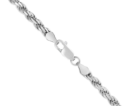 Sterling Silver Diamond Cut Rope Style Chain (2.90 mm)