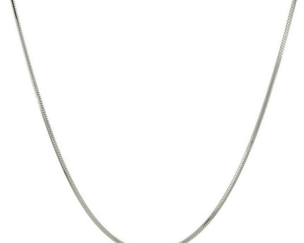 Rhodium Plated 1.3mm Sterling Silver Snake Style Chain (1.30 mm)