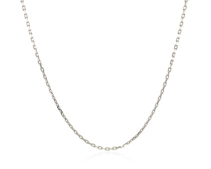 Sterling Silver Rhodium Plated Cable Chain (1.10 mm)