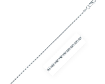 Sterling Silver Diamond Cut Rope Style Chain (1.40 mm)