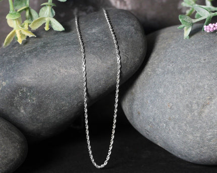 Sterling Silver Diamond Cut Rope Style Chain (1.40 mm)