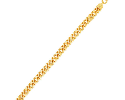 Sterling Silver Yellow Gold Plated Miami Cuban Chain (5.60 mm)