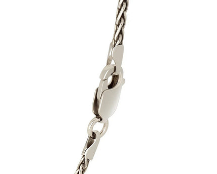 Sterling Silver Rhodium Plated Wheat Chain (1.50 mm)