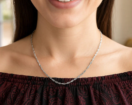 Sterling Silver Singapore Style Chain (1.80 mm)