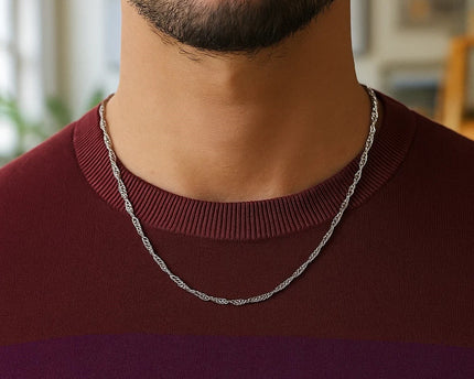 Sterling Silver Singapore Style Chain (1.80 mm)