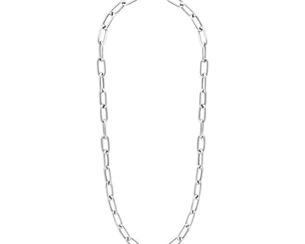 Sterling Silver Wide Paperclip Chain Necklace