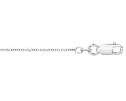 Sterling Silver Rhodium Plated Round Cable Chain (2.10 mm)