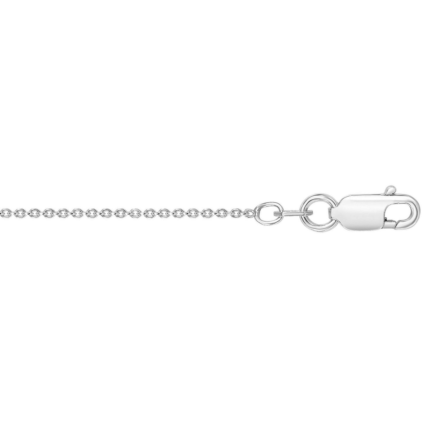 Sterling Silver Rhodium Plated Round Cable Chain (2.10 mm)