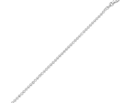 Sterling Silver Rhodium Plated Moon Cut Bead Chain (2.50 mm)