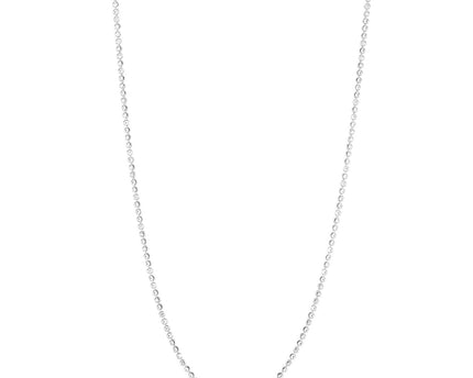 Sterling Silver Rhodium Plated Moon Cut Bead Chain (2.50 mm)