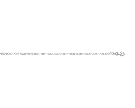 Sterling Silver Rhodium Plated Moon Cut Bead Chain (2.50 mm)